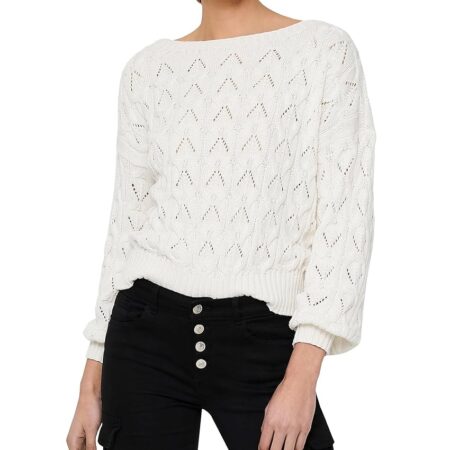 offerta a tempo: only onlbrynn life structure l/s pul knt noos pullover, cloud dancer — 30% da 29,99 € a 20,99 €