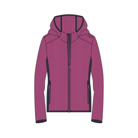 offerta a tempo: cmp giacca da donna in pile knit tech con cappuccio fisso, festival — 20% da 59,95 € a 47,75 €
