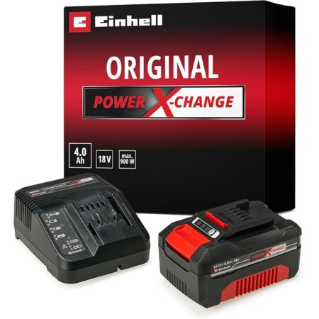 offerta a tempo: originale einhell starter kit 4,0 ah con batteria e caricabatterie power x — 12% da 39,95 € a 34,99 €
