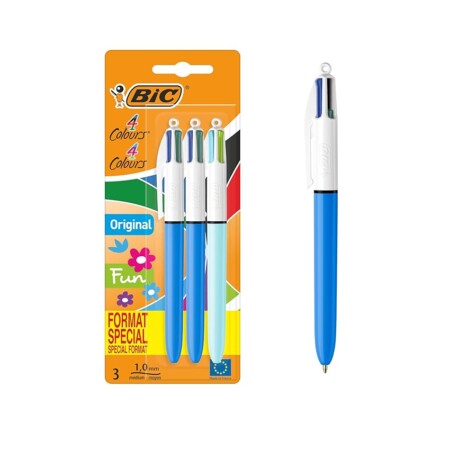 offerta a tempo: bic 4colori fun, penne a sfera multicolore a scatto — 14% da 5,83 € a 4,99 €