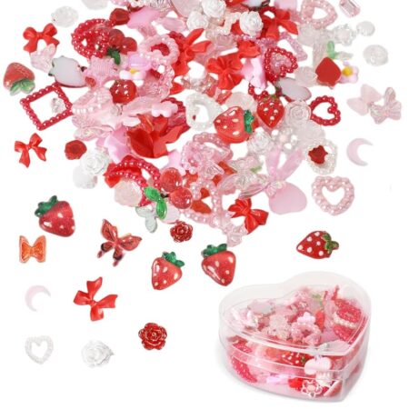 offerta a tempo: luxvara 1 scatola di ciondoli per nail art 3d, ciondoli misti per unghie,decorazione — 7% da 6,59 € a 6,11 €