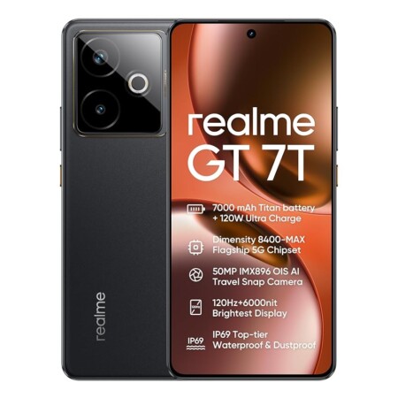 offerta a tempo: realme gt 7t 5g smartphone 12+256gb, negro icesense — 14% da 499,99 € a 429,00 €