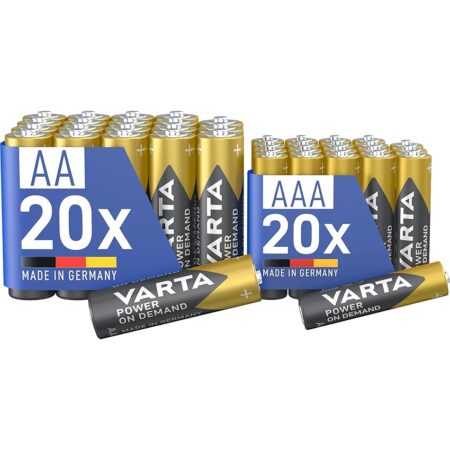 offerta a tempo: varta batterie 20x aa & 20x aaa, confezione da 40 — 8% da 16,21 € a 14,97 €