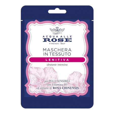 offerta a tempo: acqua alle rose, maschera viso in tessuto lenitiva idratante intensiva con estratto di rosa chinensis — 36% da 3,49 € a 2,25 €