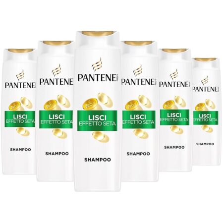 offerta a tempo: pantene pro v lisci effetto seta shampoo 6 pezzi x 300ml — 37% da 29,99 € a 18,99 €