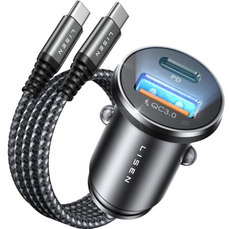 offerta a tempo: caricabatterie da auto + cavo usb c — 69% da 15,99 € a 4,99 €