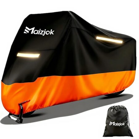 offerta a tempo: maizjok telo moto da esterno interno telo coprimoto impermeabile copri moto 210d poliestere — 27% da 29,99 € a 21,99 €