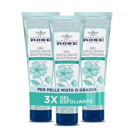 offerta a tempo: acqua alle rose gel esfoliante quotidiano purificante 3 pezzi — 40% da 15,99 € a 9,59 €