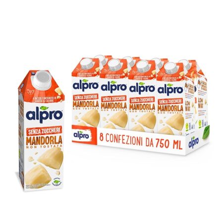 offerta a tempo: alpro bevanda alla mandorla 8 pezzi x 750ml — 41% da 19,12 € a 11,29 €