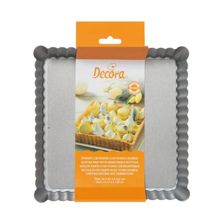 offerta a tempo: decora, 0070025 stampo per crostata di dimensioni 21 x 21 x 3,5 h cm — 20% da 17,85 € a 14,32 €