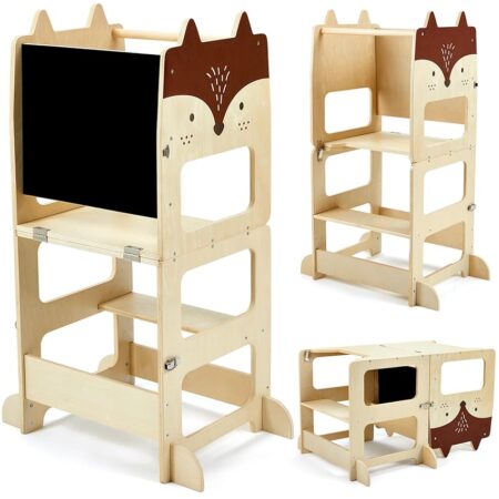 offerta a tempo: labebe torre montessoriana bambini（92 * 38.5 * 42cm）, sgabello da cucina per bambini — 33% da 129,99 € a 87,39 €
