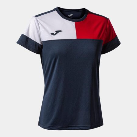 offerta a tempo: joma maglia a manica corta donna crew v blu navy rosso bianco — 35% da 20,00 € a 13,00 €