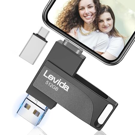 offerta a tempo: chiavetta usb 512gb per phone,levida memoria esterna per scaricare foto,pen drive usb c 3.0,photo stick,4 — 18% da 51,86 € a 42,74 €