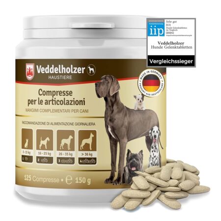 offerta a tempo: veddelholzer vincitore certificato 2024 compresse per le articolazioni dei cani integratori — 34% da 34,95 € a 23,06 €