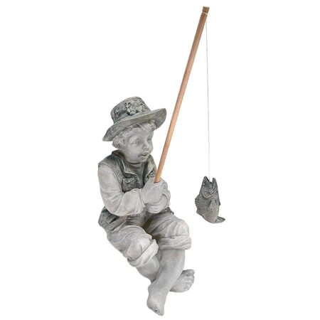 offerta a tempo: design toscano frederic il piccolo pescatore di avignone ragazzo che pesca statuetta da giardino — 25% da 31,64 € a 23,62 €