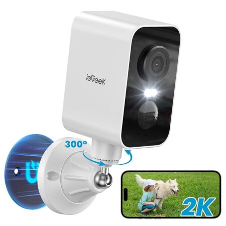 offerta a tempo: iegeek 2k telecamera wifi esterno senza fili, base magnetica — 14% da 55,04 € a 47,49 €