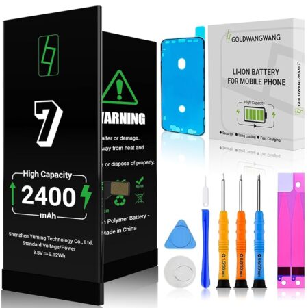 offerta a tempo: goldwangwang batteria per iphone 7, 2400mah alta capacità — 30% da 18,99 € a 13,23 €