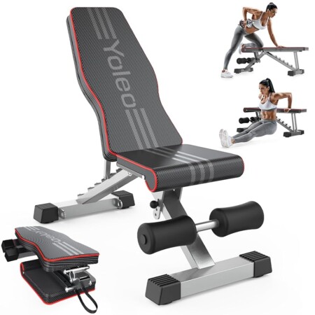 offerta a tempo: yoleo panca pieghevole multifunzione per allenamento, fitness — 35% da 109,99 € a 71,99 €