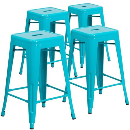 offerta a tempo: flash furniture sgabelli da bar, 4 unità — 12% da 103,84 € a 91,88 €