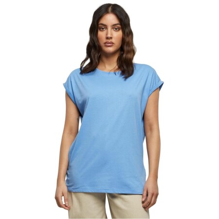 offerta a tempo: urban classics t shirt da donna con manica arrotolata, maglietta a maniche corte da donna in cotone — 16% da 11,90 € a 9,99 €