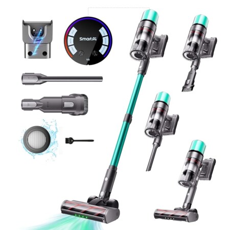 offerta a tempo: smartai v5 aspirapolvere senza fili, 55kpa/600w/80mins autoportante scopa elettrica — 28% da 249,99 € a 179,99 €