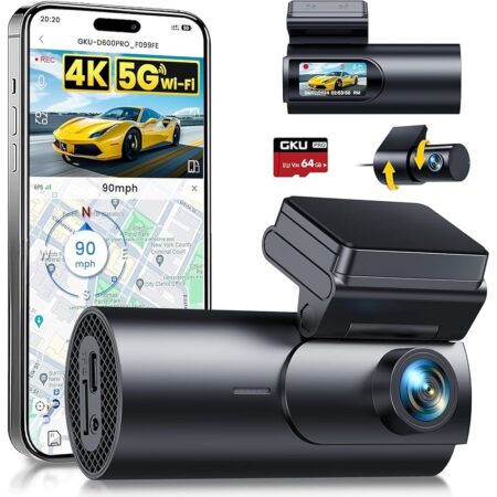 offerta a tempo: gku 4k dash cam auto, 5ghz wifi e gps — 28% da 99,99 € a 71,98 €