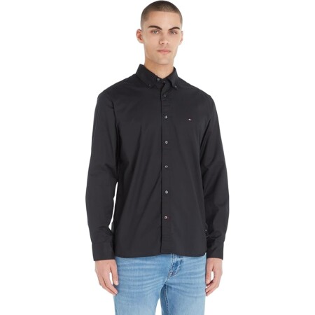 offerta a tempo: tommy hilfiger camicia uomo core flex maniche lunghe — 25% da 79,90 € a 59,99 €