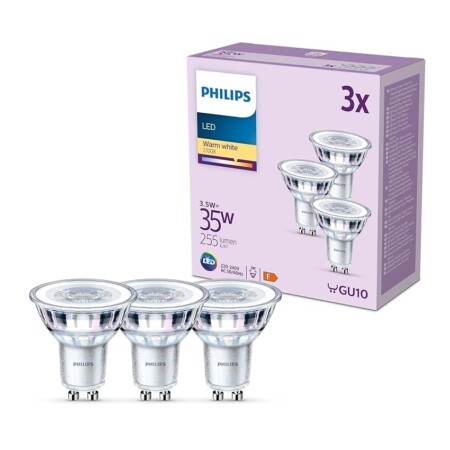 offerta a tempo: philips 3 faretti led gu10 — 56% da 15,99 € a 6,99 €