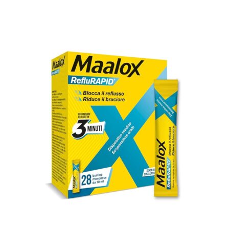 offerta a tempo: maalox reflurapid blocca il reflusso gastroesofageo, riduce bruciore e acidità di stomaco — 17% da 11,76 € a 9,71 €