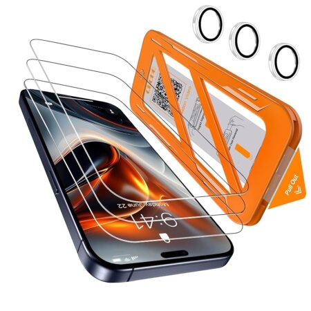 offerta a tempo: qhohq 3 pezzi vetro temperato per iphone 17 pro + 1 set pellicola fotocamera — 39% da 17,99 € a 10,98 €