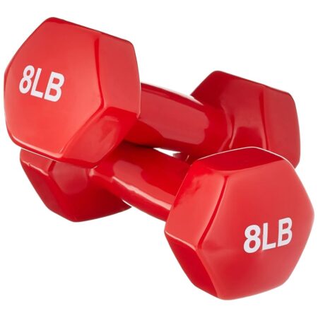 offerta a tempo: amazon basics manubri in vinile, 8 libbre (3,6 kg) — 30% da 27,41 € a 19,18 €