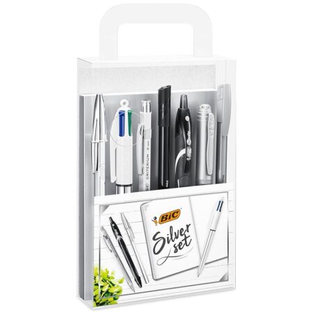 offerta a tempo: bic silver set scrittura, 1 agenda — 40% da 21,45 € a 12,89 €