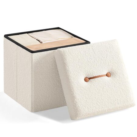offerta a tempo: songmics pouf cassapanca poggiapiedi con contenitore — 46% da 25,99 € a 13,99 €