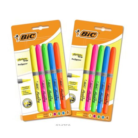 offerta a tempo: bic highlighter grip, evidenziatori colorati — 15% da 9,49 € a 8,09 €