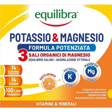 offerta a tempo: equilibra integratori alimentari magnesio e potassio 14 bustine — 45% da 8,99 € a 4,90 €