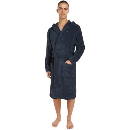 offerta a tempo: tommy hilfiger uomo accappatoio spugna, blu (navy blazer) — 36% da 139,90 € a 89,27 €