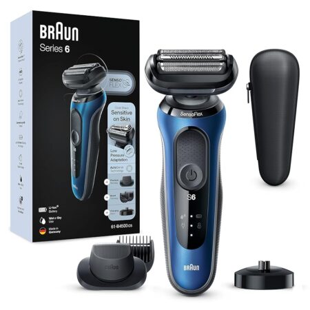 offerta a tempo: braun series 6 rasoio elettrico barba, regolabarba uomo easyclick — 39% da 219,99 € a 134,99 €