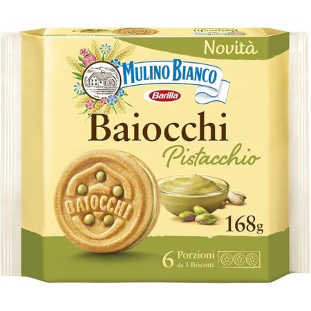 offerta a tempo: mulino bianco biscotti baiocchi al pistacchio 6 porzioni — 35% da 2,93 € a 1,90 €