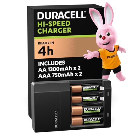 offerta a tempo: duracell caricabatterie rapido 4 ore confezione da 1 | caricatore universale per pile aa — 18% da 21,90 € a 17,99 €