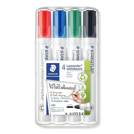 offerta a tempo: staedtler set di 4 pennarelli per lavagna — 52% da 9,22 € a 4,40 €