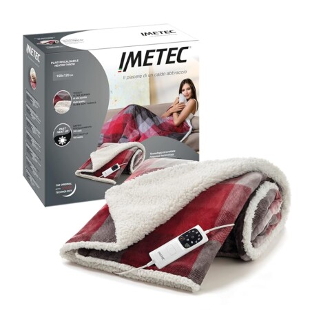 offerta a tempo: imetec caldoplaid plaid elettrico con 6 temperature regolabili — 46% da 99,99 € a 53,99 €