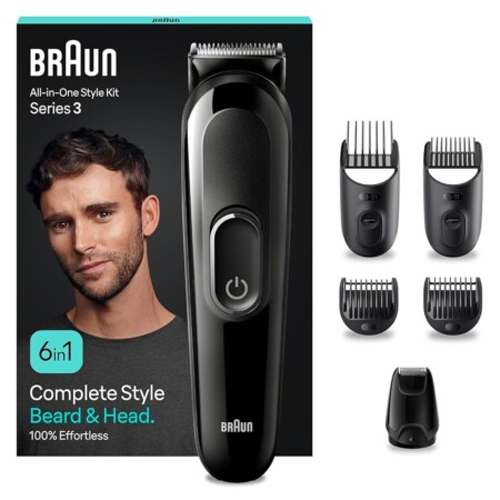 offerta a tempo: braun rasoio elettrico 6 in 1 per barba e capelli — 44% da 44,99 € a 24,99 €