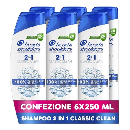 offerta a tempo: head & shoulders shampoo e balsamo antiforfora 2 in 1 classic clean — 33% da 23,94 € a 15,99 €