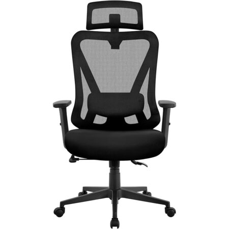 offerta a tempo: yaheetech poltrona/sedia ufficio scrivania ergonomica lombare schienale reclinabile — 23% da 109,99 € a 84,64 €