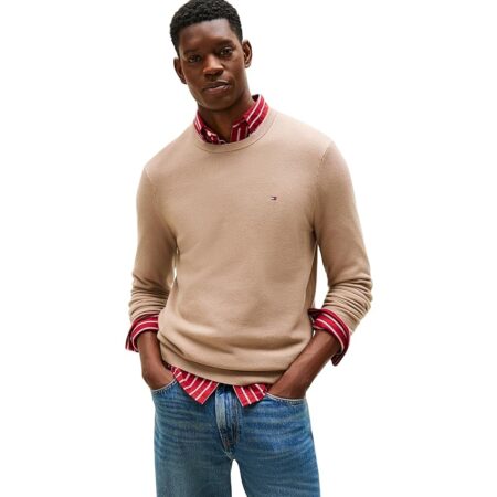 offerta a tempo: tommy hilfiger uomo pullover essential structure crew neck regular fit — 37% da 99,90 € a 62,99 €