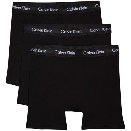 offerta a tempo: calvin klein boxer uomo confezione da 3 cotone elasticizzato, nero (black w black wb) — 23% da 42,90 € a 33,19 €