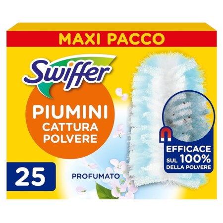offerta a tempo: swiffer duster piumini cattura polvere, 25 piumini — 8% da 24,70 € a 22,63 €
