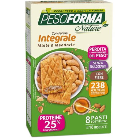 offerta a tempo: pesoforma biscotti miele e mandorle 8 pasti sostitutivi proteici — 34% da 11,91 € a 7,89 €