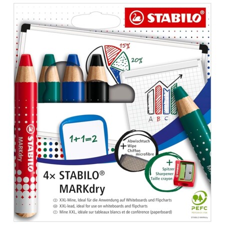 offerta a tempo: stabilo markdry marcatore per lavagna bianca e a fogli mobili — 32% da 15,95 € a 10,79 €