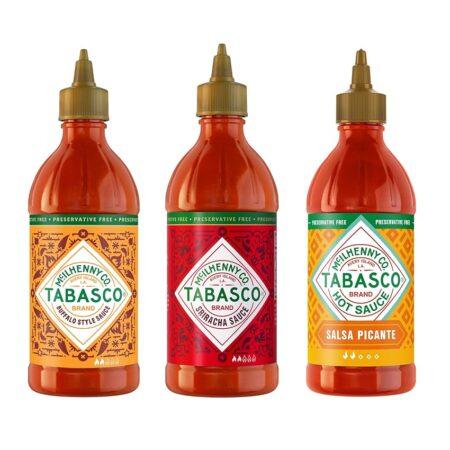 offerta a tempo: tabasco squeeze salsa piccante multipack – sriracha, buffalo e salsa picante – set — 16% da 19,00 € a 15,99 €